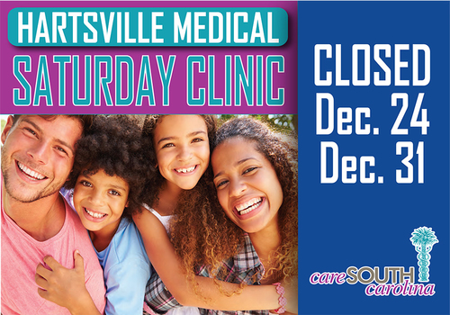 Hartsville Saturday Clinic Closed on Dec. 24 & 31