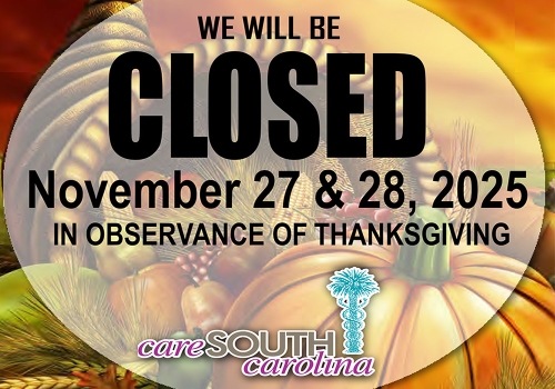 CareSouth Carolina Offices Closed Nov. 27 & 28 for Thanksgiving
