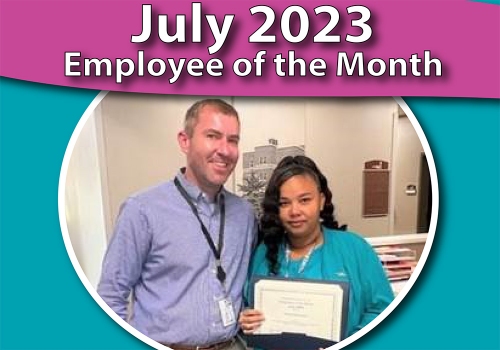 July Employee of the Month - Crystal Jackson, LPN 