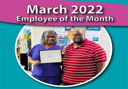 March 2022 Employee of the Month - Sharon Patterson