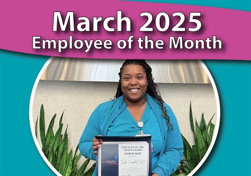 March 2025 Employee of the Month - Tiesha Campbell, RN